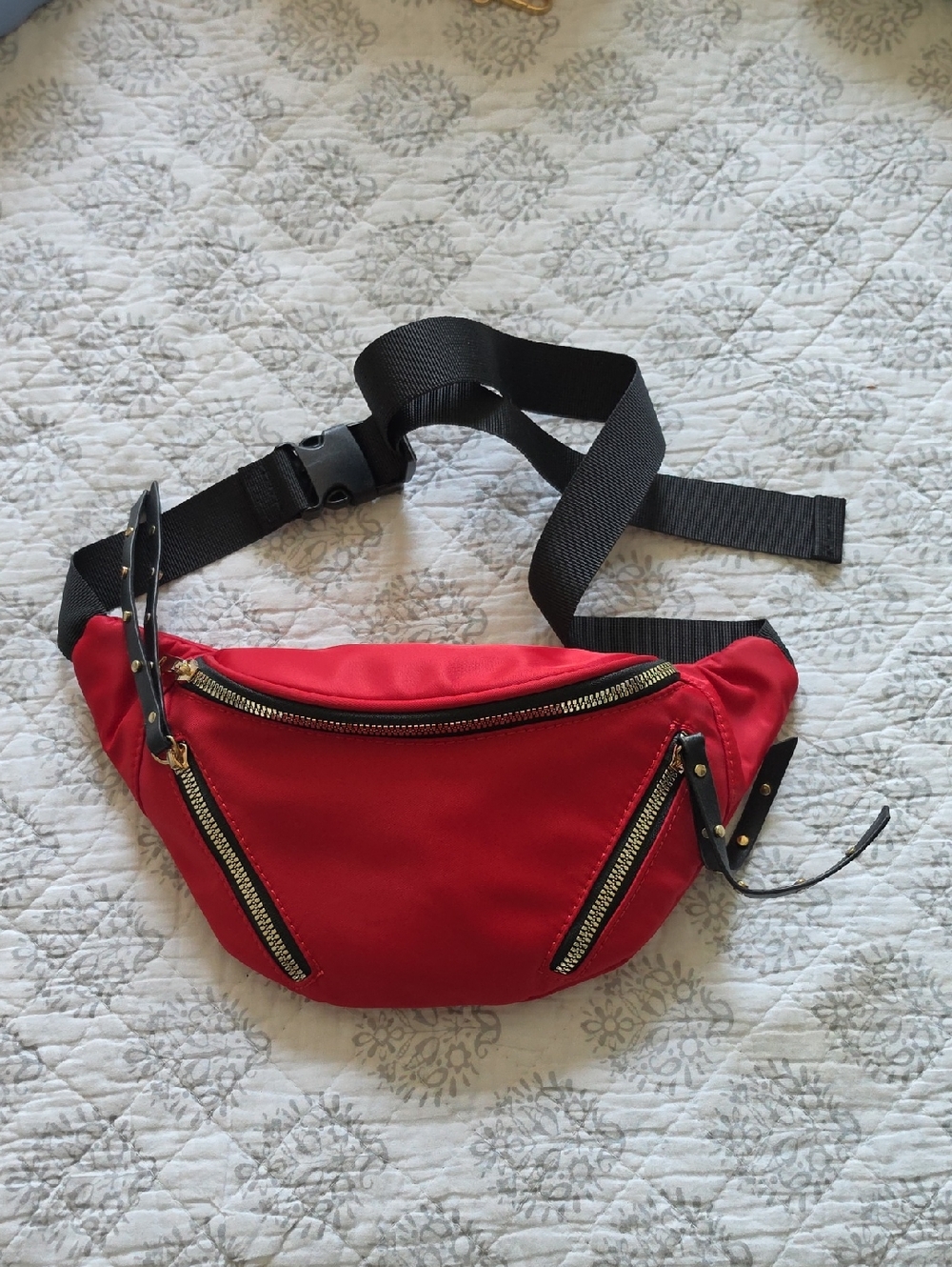 Red Women's Waist Bag - Sleek Hands-Free Belt Bag
